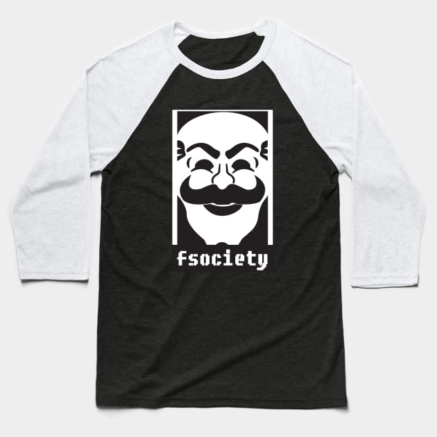 fsociety Baseball T-Shirt by galapagos